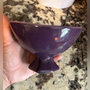 diane von furstenberg vintage candy dish purple ceramic plate Oval MCM